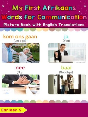 cover image of My First Afrikaans Words for Communication Picture Book with English Translations